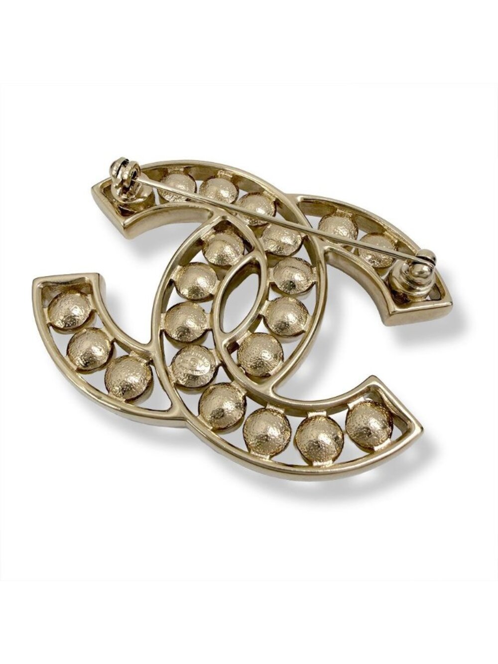 Chanel Logo Brooch Gold - Picture 3 of 5